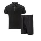 Completo Polo con Zip e Pantaloncini Uomo | Look Coordinato