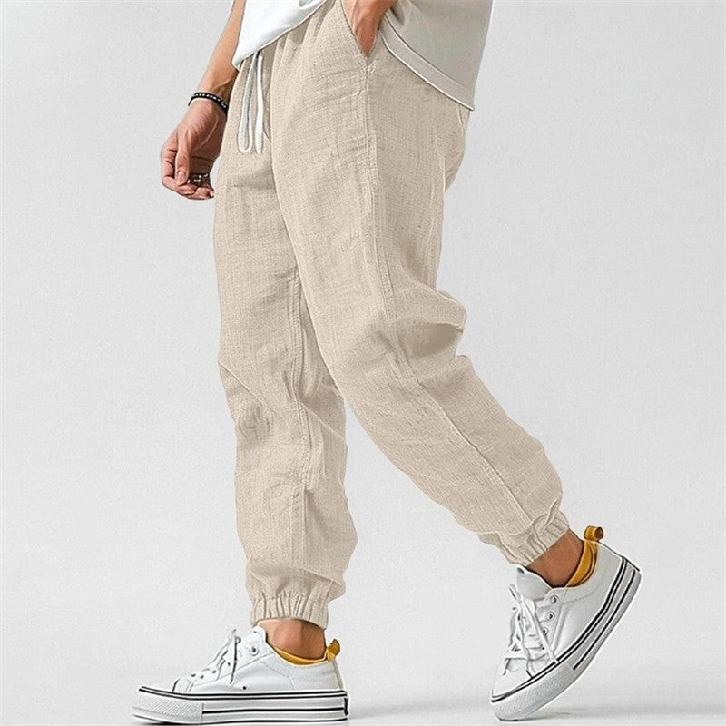 Jogger di Cotone e Lino Uomo