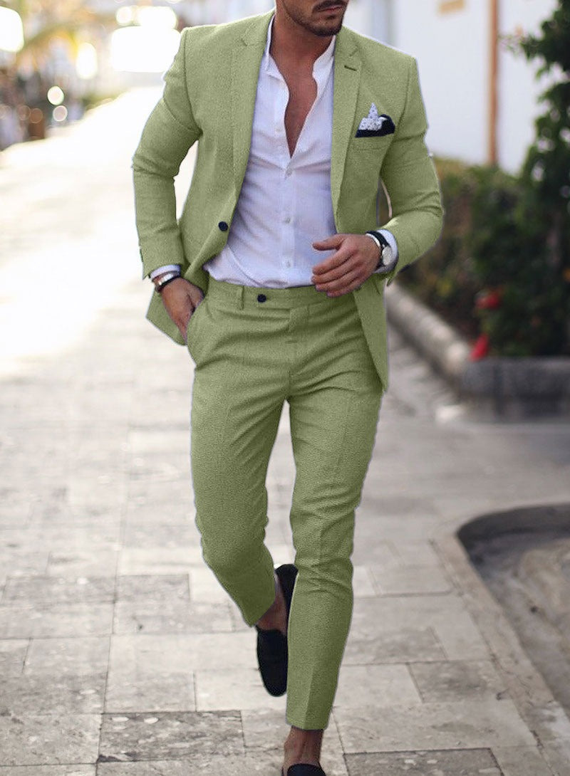 Abito in Lino Slim Fit Uomo | Due Pezzi Elegante Estivo