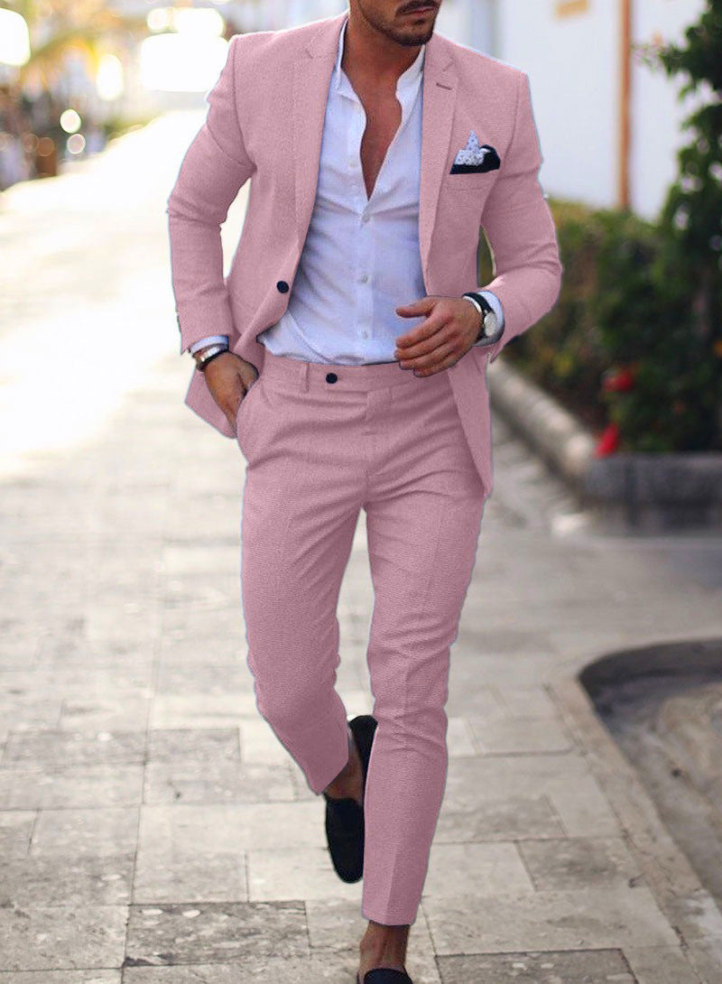 Abito in Lino Slim Fit Uomo | Due Pezzi Elegante Estivo