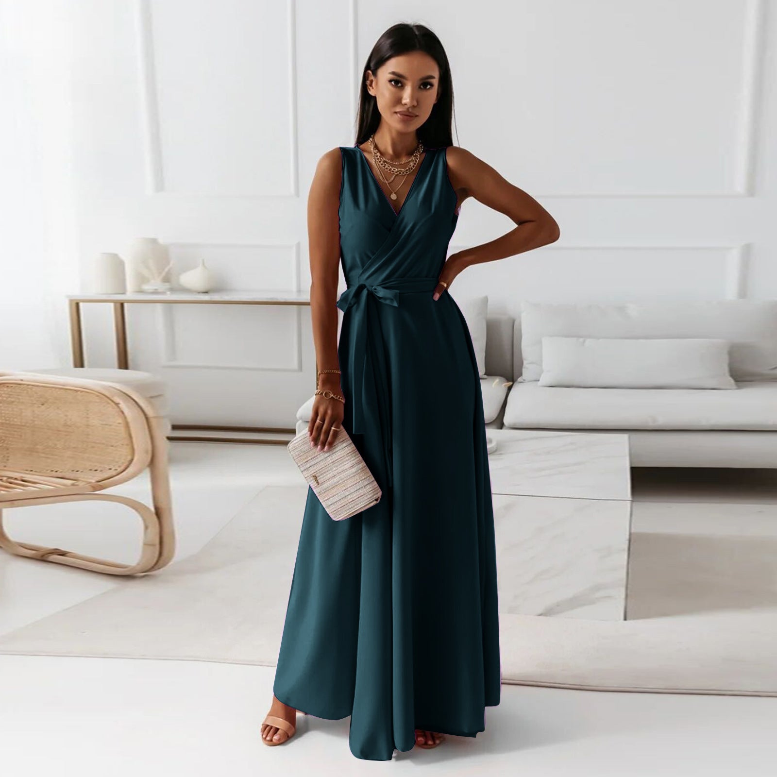 Hailey | Abito Maxi Avvolgente da Cerimonia