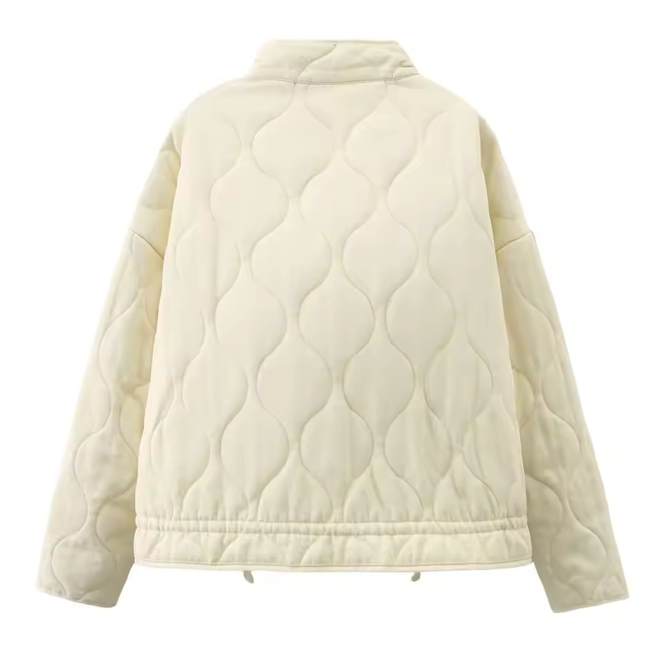 Piumino Donna Trapuntato con Zip e Vita Regolabile – Caldo Invernale