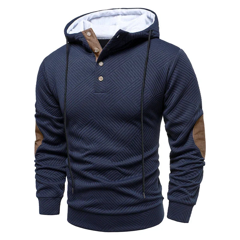 Maglione Uomo con Cappuccio e Bottoni – Comfort Moderno