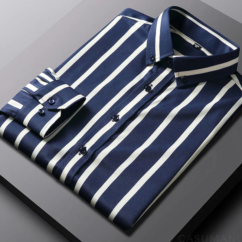 Jermaine™ | Camicia a Righe Rilassata Uomo Casual Chic