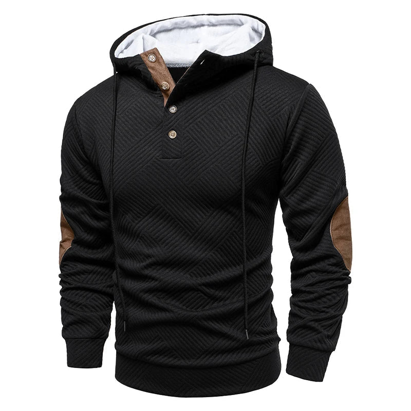 Maglione Uomo con Cappuccio e Bottoni – Comfort Moderno