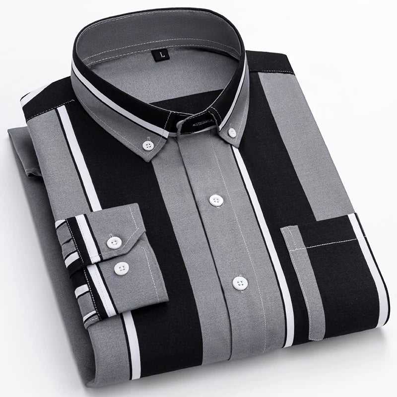 Simon™ | Camicia in Cotone Uomo Classica Raffinata