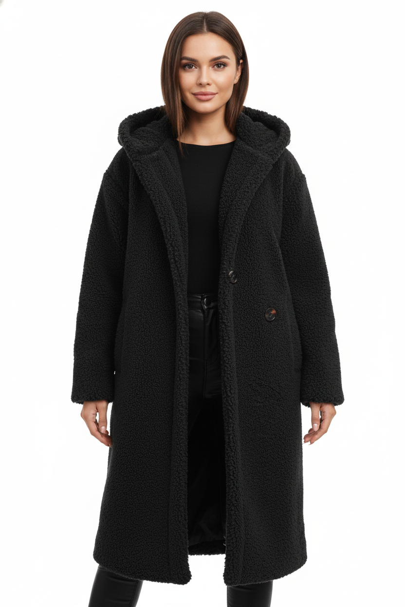 Cappotto Teddy Donna Morbido Oversize – Giacca Calda per Look Invernali Eleganti