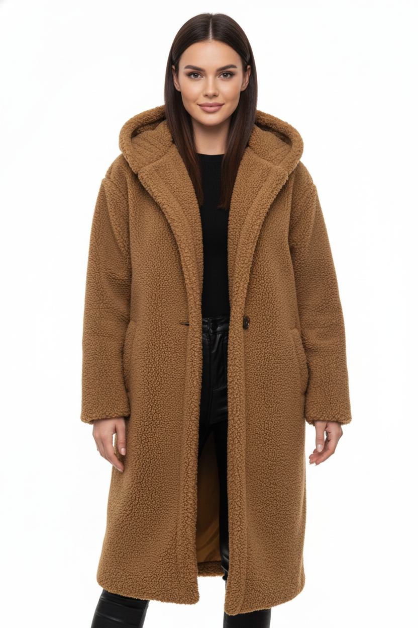 Cappotto Teddy Donna Morbido Oversize – Giacca Calda per Look Invernali Eleganti