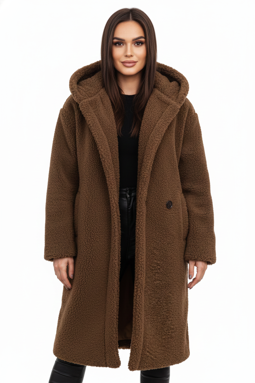 Cappotto Teddy Donna Morbido Oversize – Giacca Calda per Look Invernali Eleganti