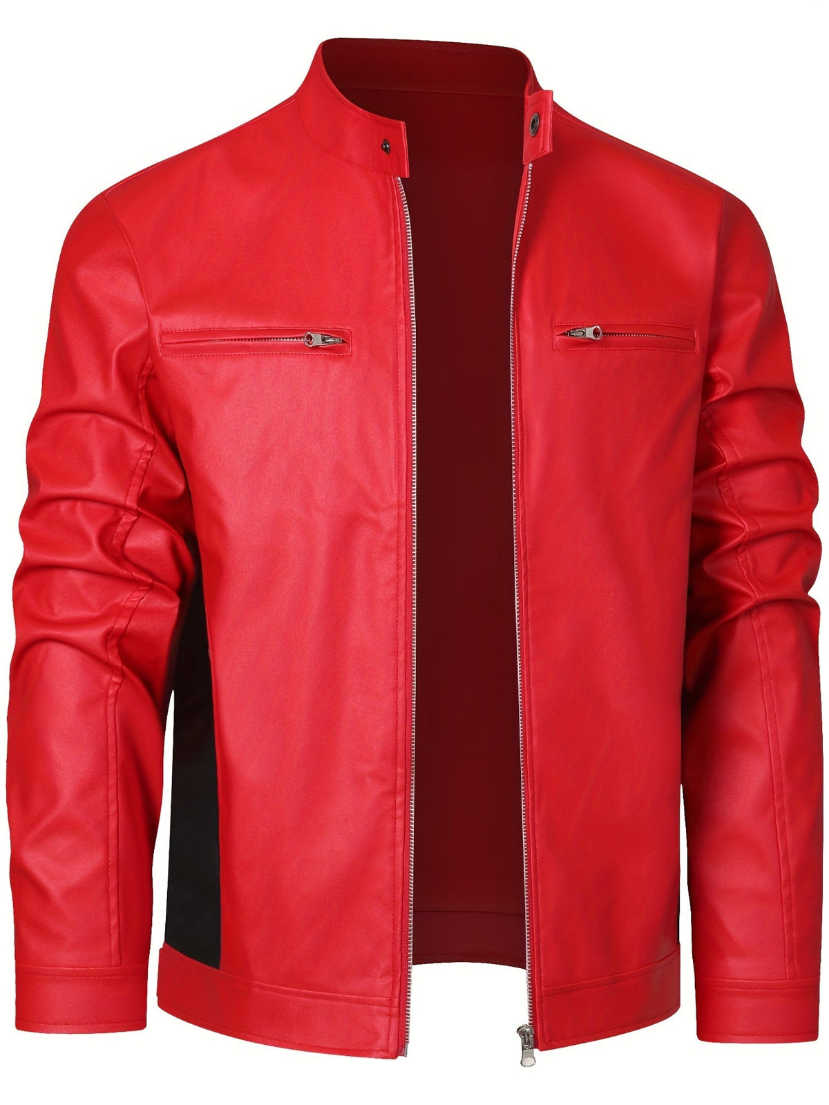 Giacca Uomo con Collo Rialzato Stile Moto – Look Deciso