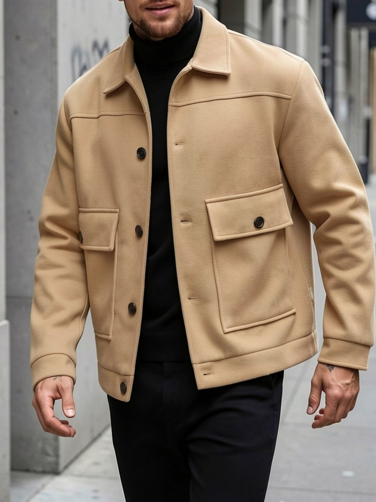 Giacca Uomo Overshirt Strutturata – Stile Layering Moderno