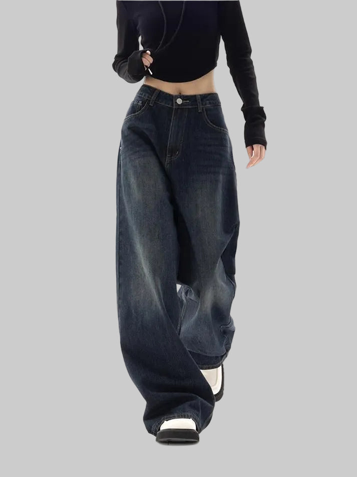 Jeans a Gamba Larga Donna – Denim Vita Media