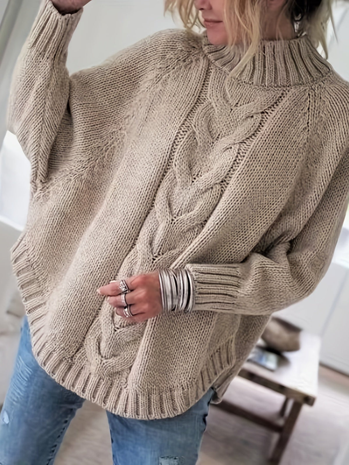 Maglione Donna con Collo Alto – Calore Avvolgente per l'Inverno