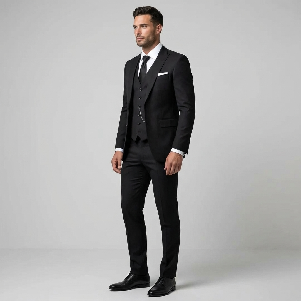 Abito Slim Fit Tre Pezzi Uomo | Completo Elegante Cerimonia