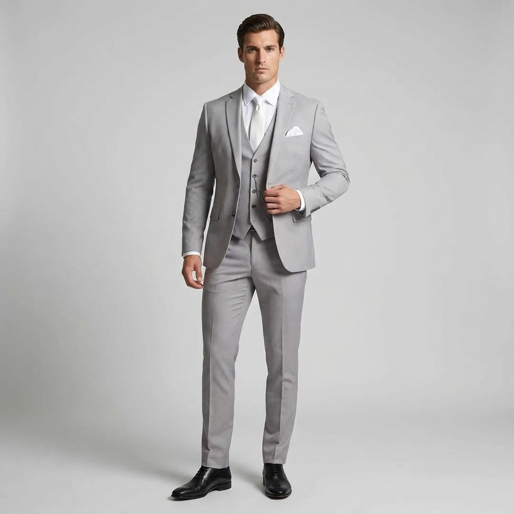 Abito Slim Fit Tre Pezzi Uomo | Completo Elegante Cerimonia