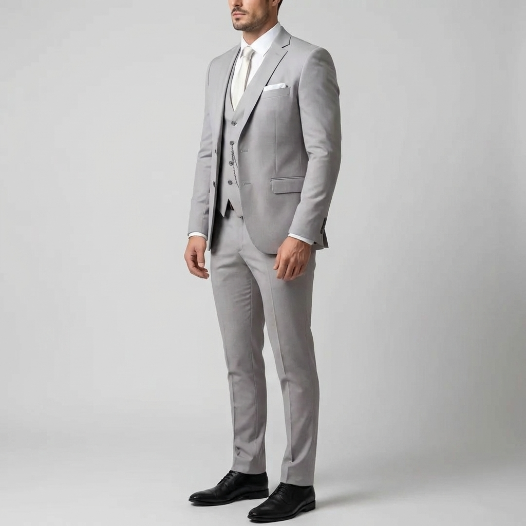 Abito Slim Fit Tre Pezzi Uomo | Completo Elegante Cerimonia