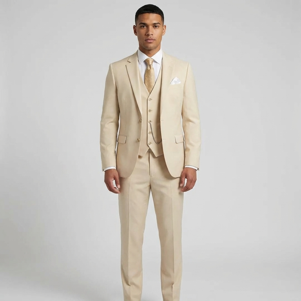 Abito Slim Fit Tre Pezzi Uomo | Completo Elegante Cerimonia