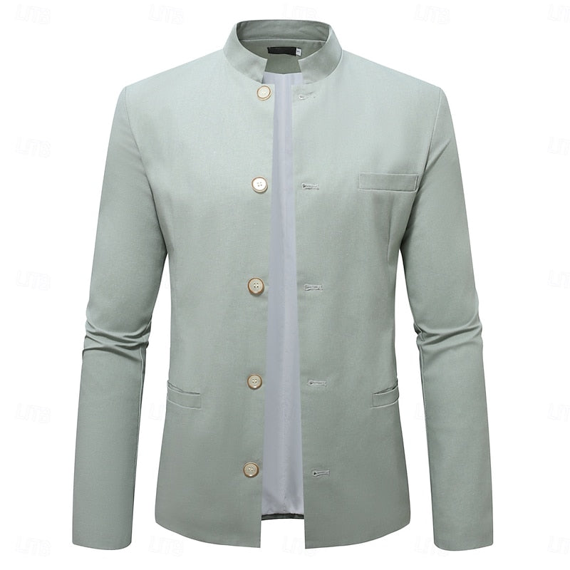 Giacca Uomo con Collo Mandarino – Eleganza Orientale Moderna