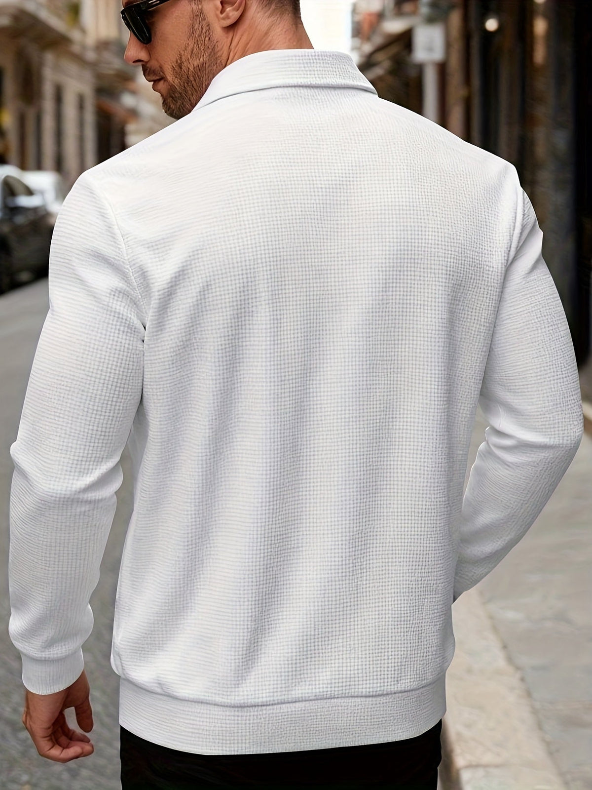 Giacca Uomo Texturizzata con Zip Leggera – Look Moderno Essenziale