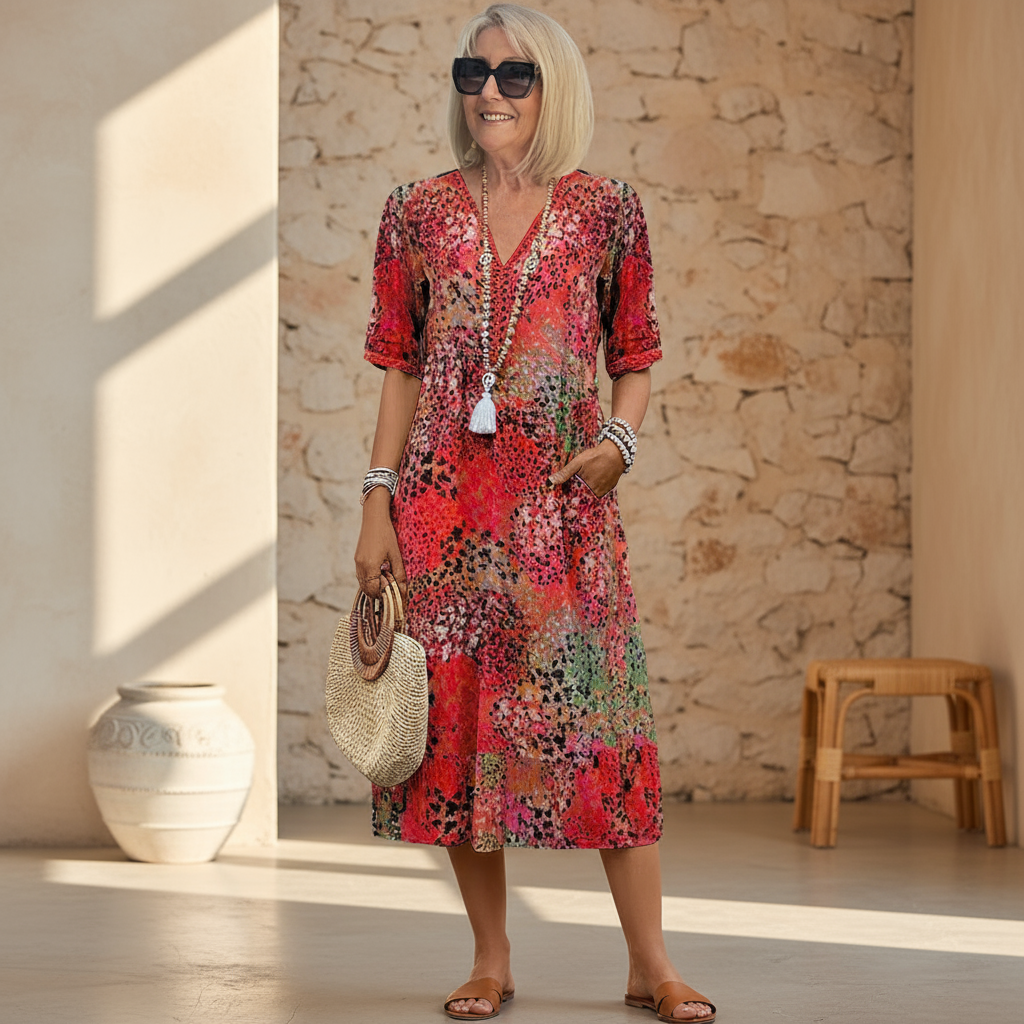 Arabella | Abito Midi con Fantasia Vivace