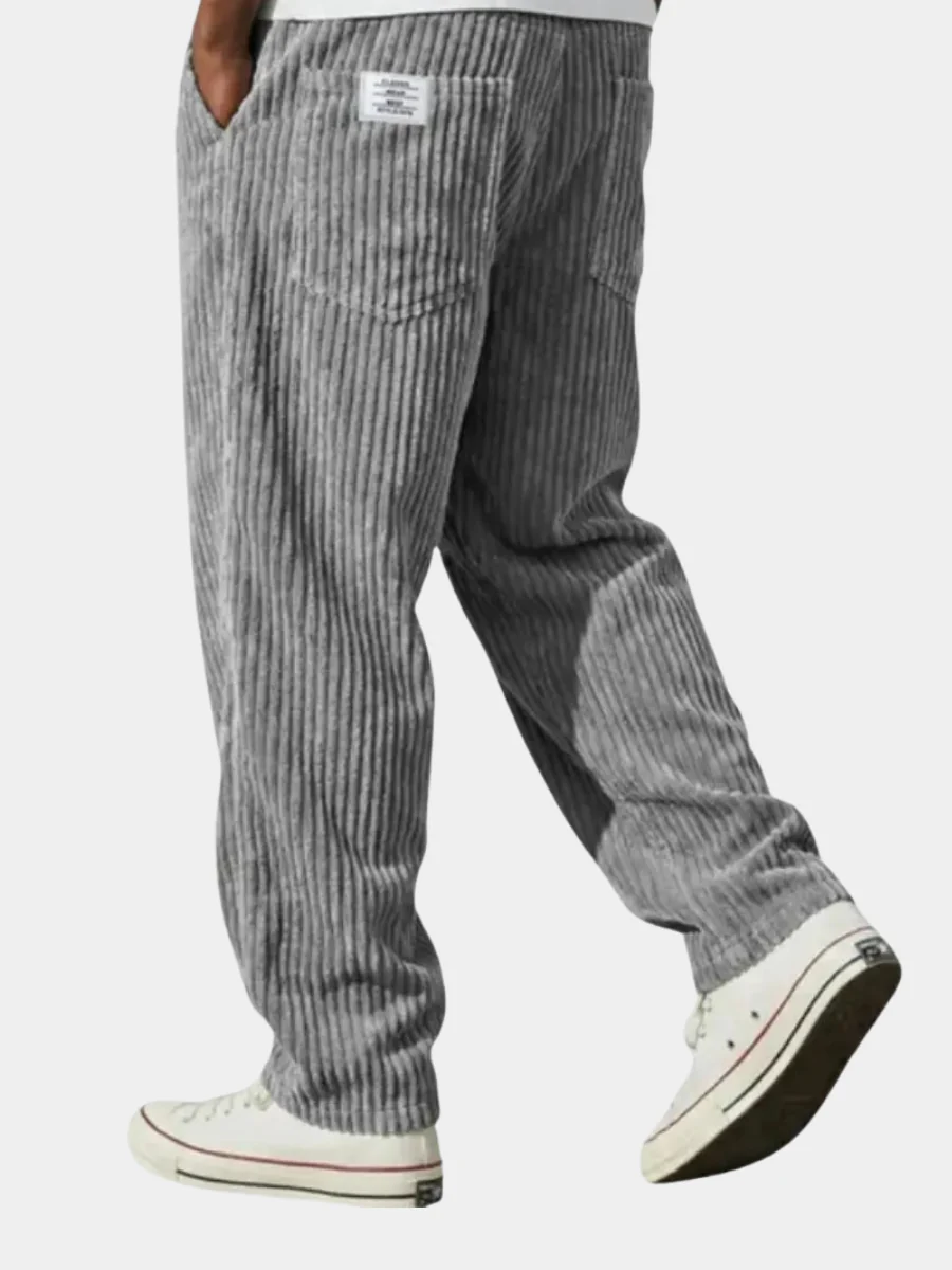 Pantaloni Uomo in Velluto a Coste Fit Morbido