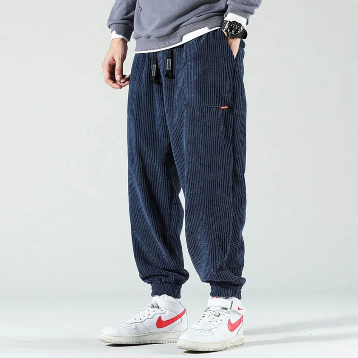 Pantaloni Jogging Uomo in Velluto a Coste