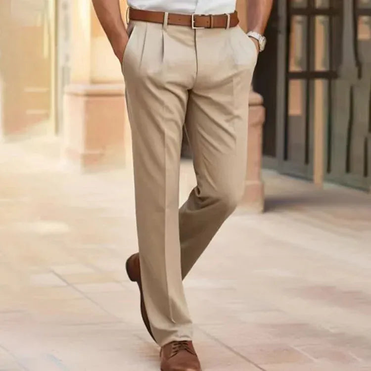 Pantaloni Smart Casual Uomo Fit Ampio