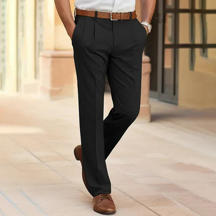 Pantaloni Smart Casual Uomo Fit Ampio
