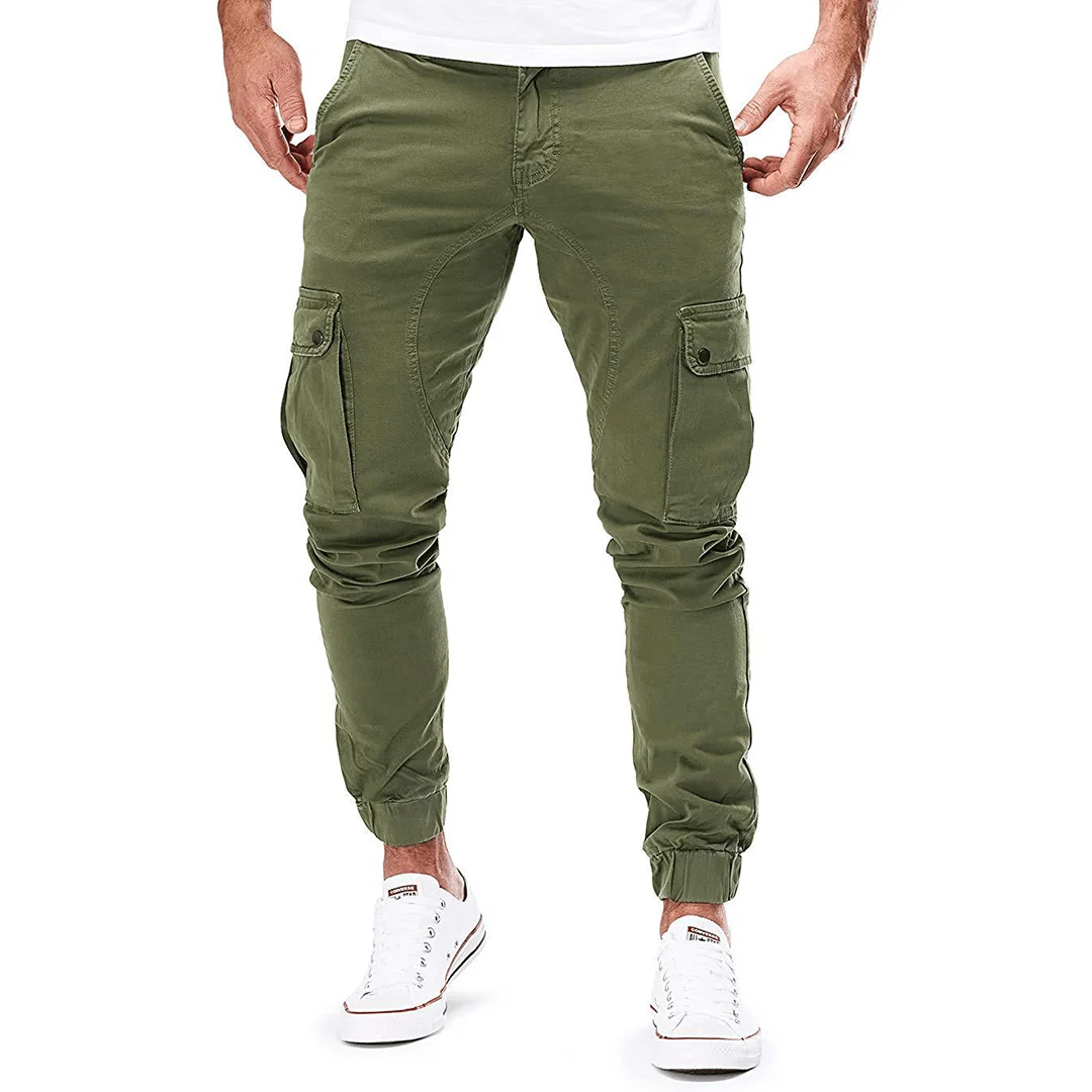 Pantaloni Cargo Slim Fit Uomo in Tessuto Elasticizzato