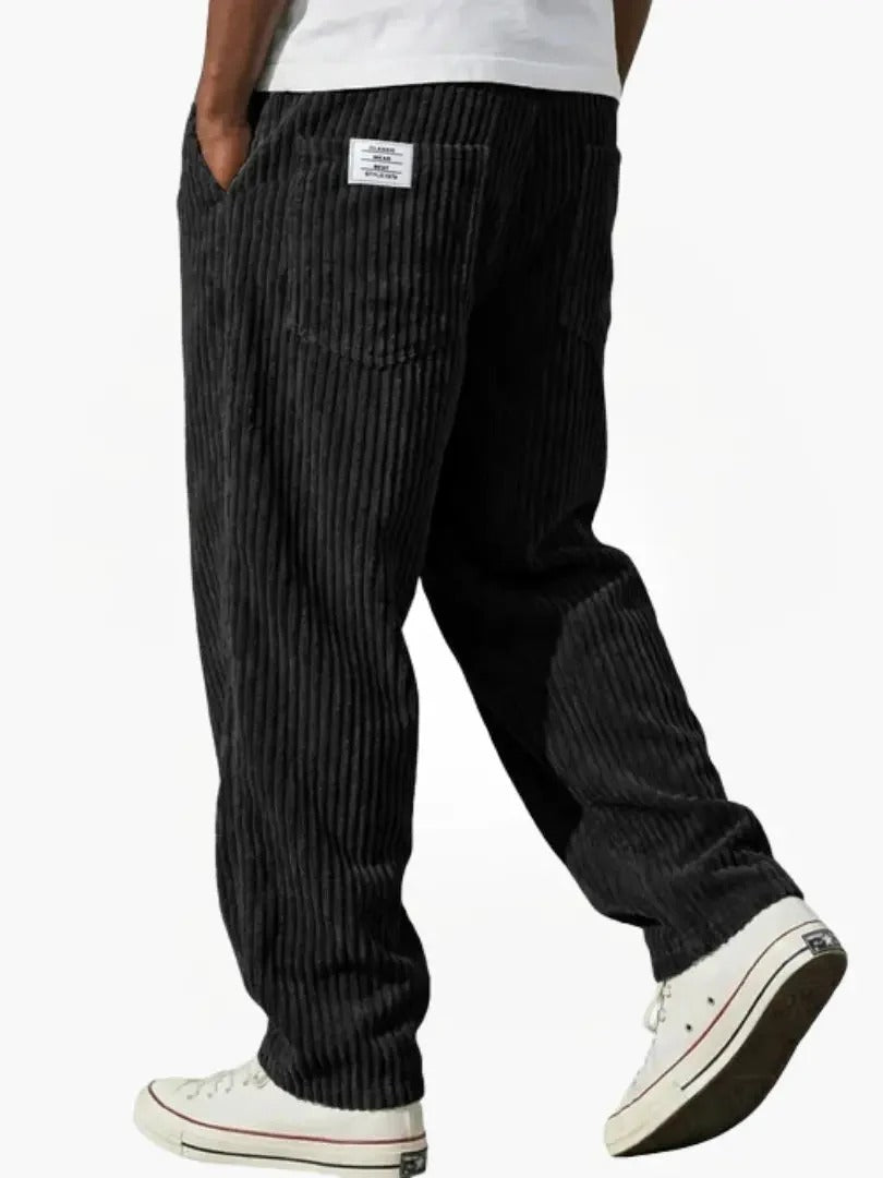 Pantaloni Uomo in Velluto a Coste Fit Morbido