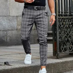 Pantaloni a Quadri Casual Fit Ampio