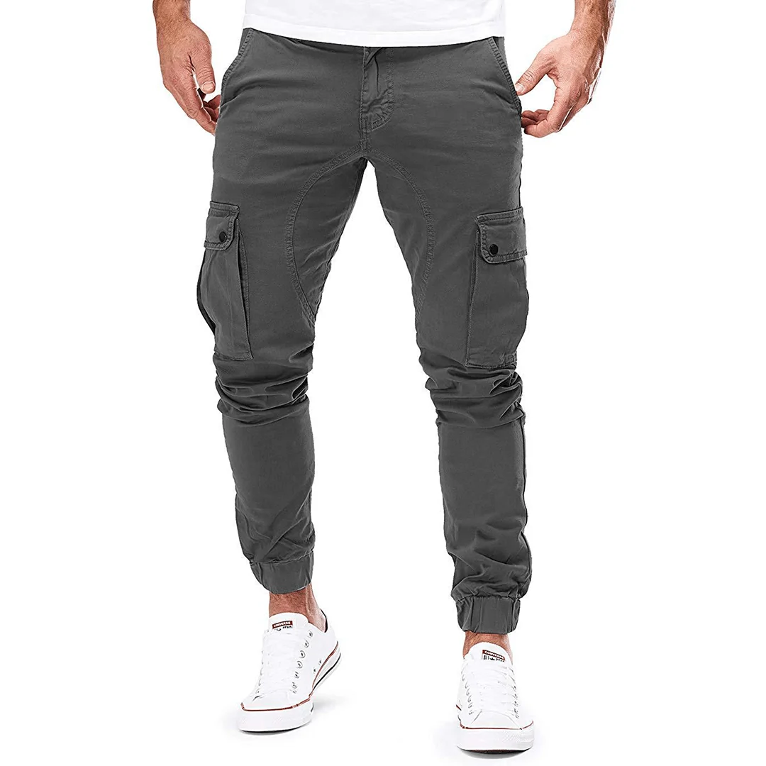 Pantaloni Cargo Slim Fit Uomo in Tessuto Elasticizzato