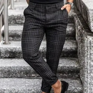 Pantaloni a Quadri Casual Fit Ampio