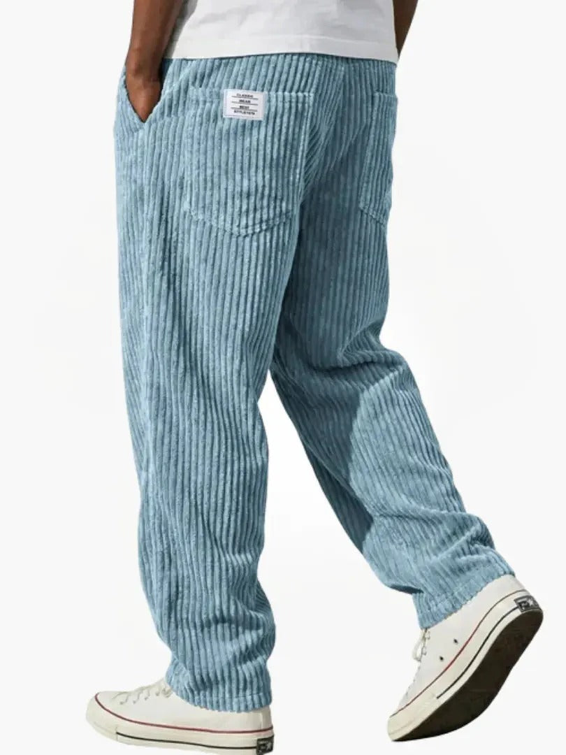 Pantaloni Uomo in Velluto a Coste Fit Morbido