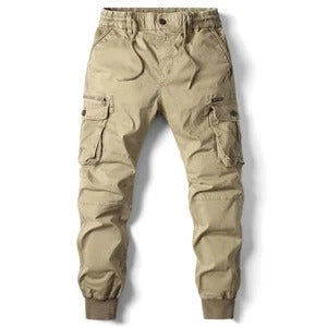 Cargo Jogger Uomo con Vita Regolabile – Tasche Utility