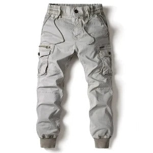 Cargo Jogger Uomo con Vita Regolabile – Tasche Utility
