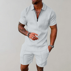 Set Polo con Zip e Pantaloncini Uomo | Coordinato Estivo