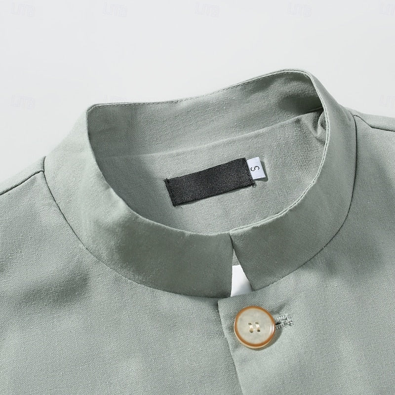 Giacca Uomo con Collo Mandarino – Eleganza Orientale Moderna