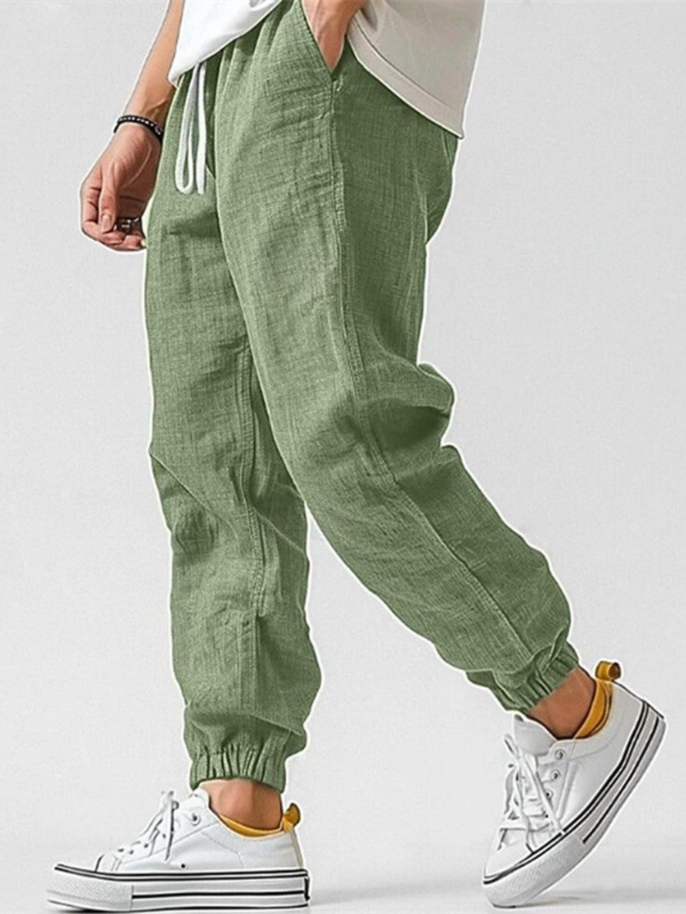 Jogger di Cotone e Lino Uomo