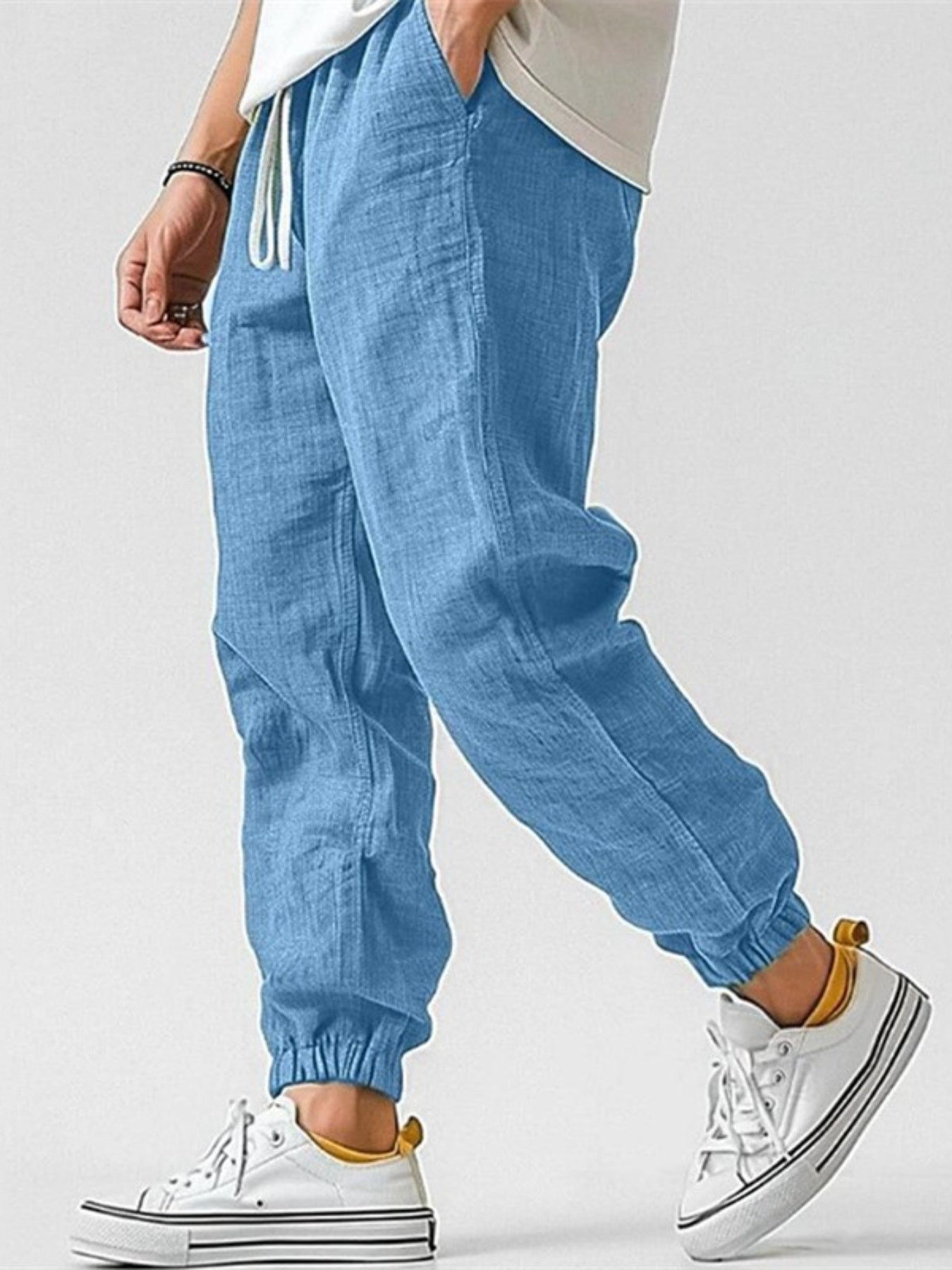 Jogger di Cotone e Lino Uomo