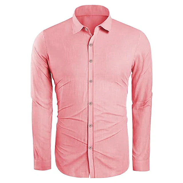 Camicia di Cotone e Lino Uomo