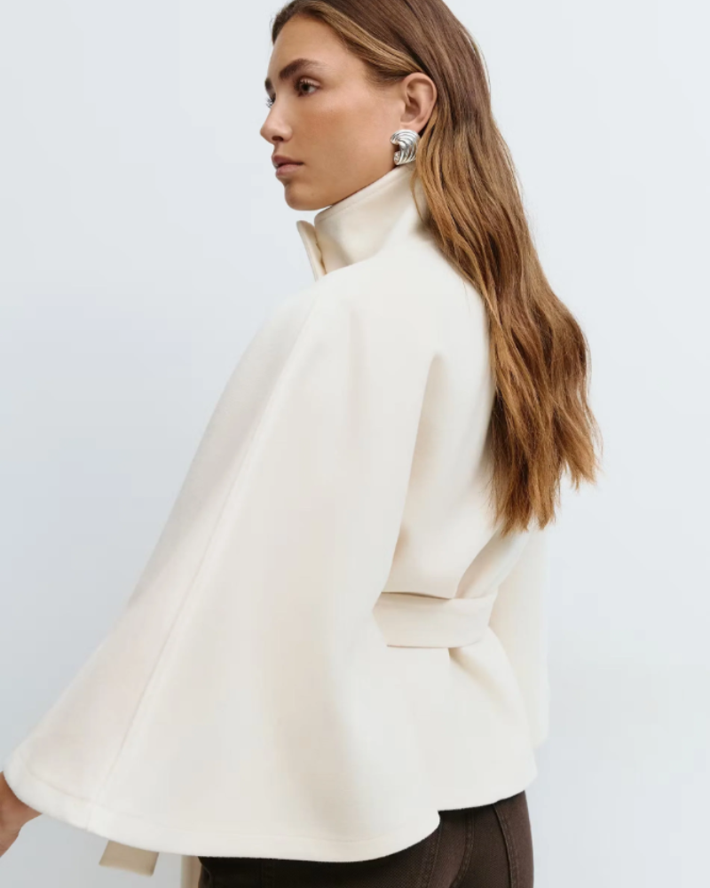Mantella Donna con Cintura e Collo Rialzato – Cappotto Elegante e Versatile